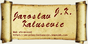 Jaroslav Kalušević vizit kartica